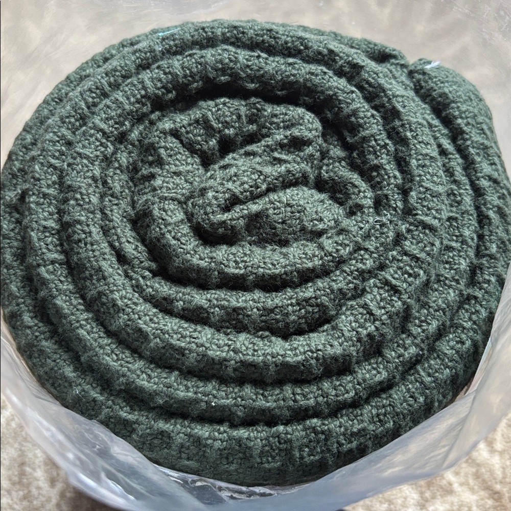 Arhaus Green Throw Blanket - Picture 3 of 3